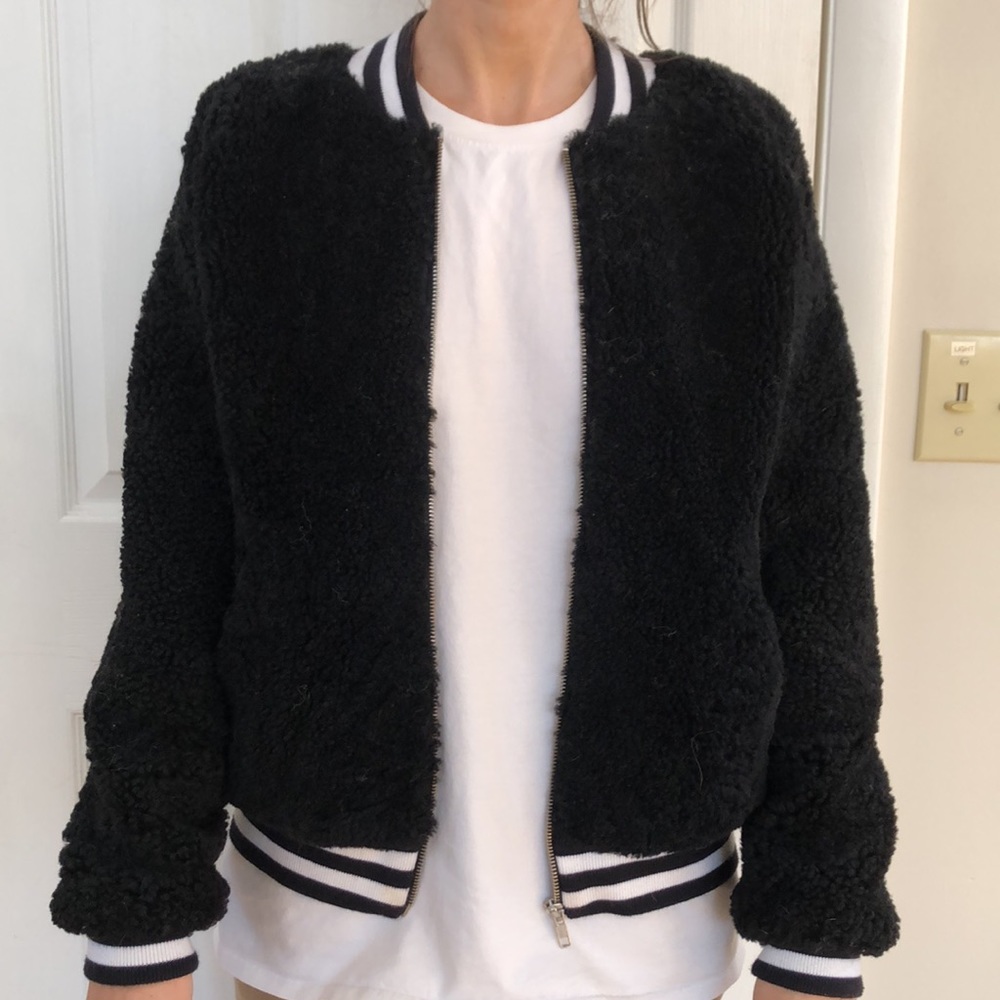 REAL SHEARLING Bomber Jacket